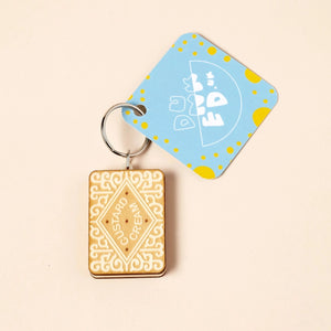CUSTARD CREAM - BISCUIT KEYRING BY DUNKED