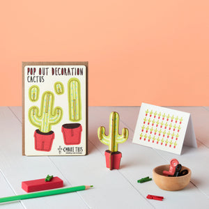 CACTUS GREETING CARD BY THE POP OUT CARD COMPANY