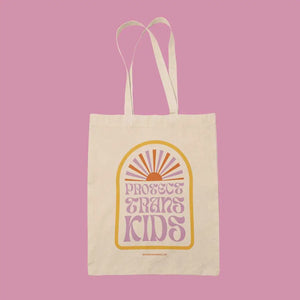 "PROTECT TRANS KIDS" TOTE BAG BY RAINBOW & CO