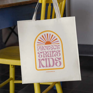 "PROTECT TRANS KIDS" TOTE BAG BY RAINBOW & CO