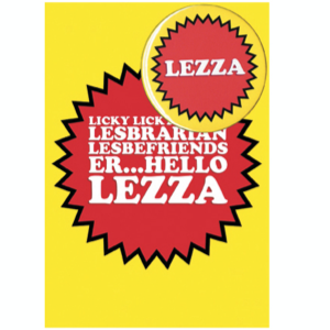 LEZZA - GREETING CARD WITH BUTTON BADGE