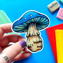 Load image into Gallery viewer, BLUE MUSHROOM - STICKER BY STACEY MCEVOY CAUNT
