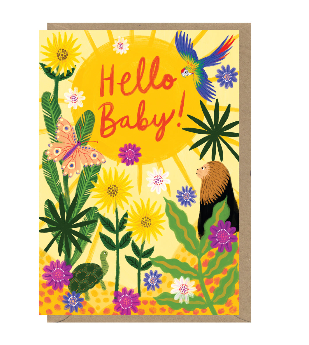 NEW BABY - GREETINGS CARD WITH BONBI FOREST ARTWORK