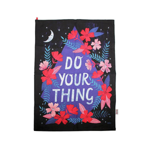 "DO YOUR THING" TEA TOWEL WITH ARTWORK BY BONBI FOREST