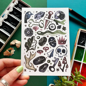 FOREST THINGS - A6 POSTCARD BY STACEY MCEVOY CAUNT