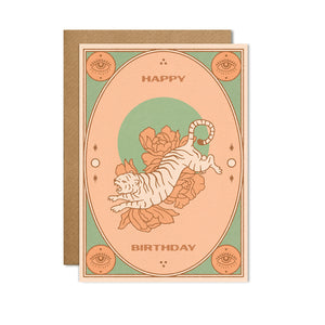 "HAPPY BIRTHDAY" TIGER - GREETINGS CARD BY CAI & JO