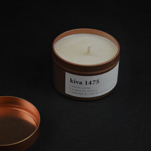 Load image into Gallery viewer, KIVA 1475 - THE COFFEE CANDLE TIN BY KEYNVOR CANDLE CO.
