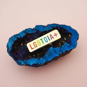 "LGBTQIA+" - ENAMEL PIN BADGE BY HAND OVER YOUR FAIRY CAKES