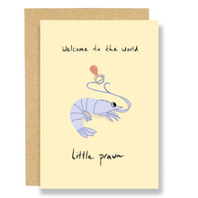 Load image into Gallery viewer, LITTLE PRAWN - NEW BABY CARD BY EAT THE MOON
