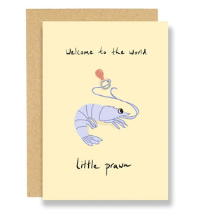 LITTLE PRAWN - NEW BABY CARD BY EAT THE MOON