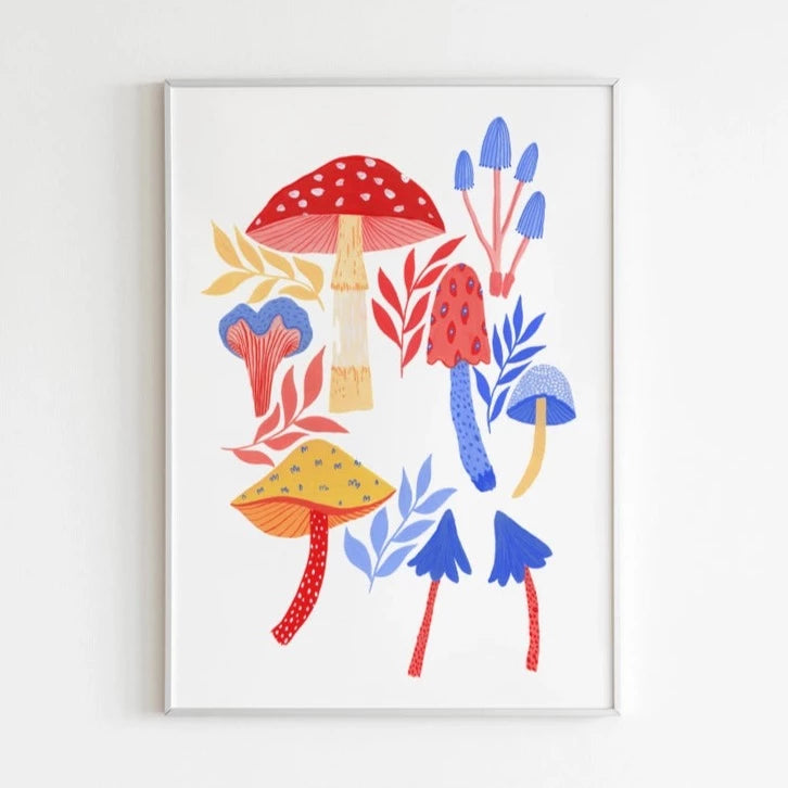 MUSHROOMS - A4 PRINT BY JESSICA SMITH ILLUSTRATION