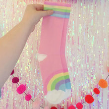 Load image into Gallery viewer, PASTEL RAINBOW SOCKS BY HAND OVER YOUR FAIRY CAKES
