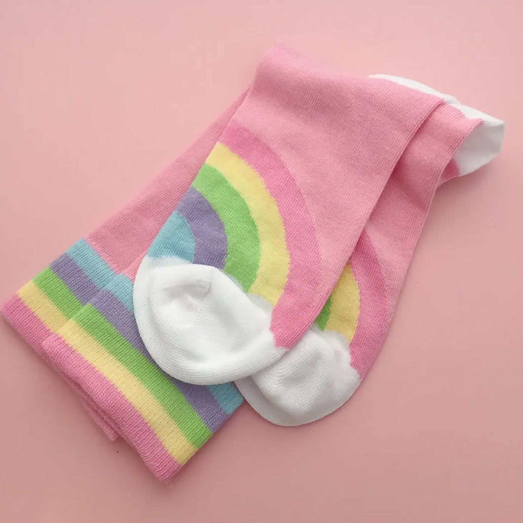 PASTEL RAINBOW SOCKS BY HAND OVER YOUR FAIRY CAKES