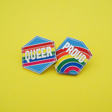 Load image into Gallery viewer, &quot;PROUD&quot; - ENAMEL PIN BADGE BY HAND OVER YOUR FAIRY CAKES
