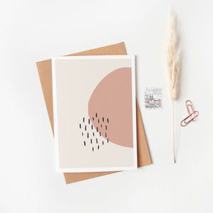 RAINDROPS - BLANK GREETING CARD BY SCALET PAPERIE