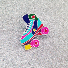 Load image into Gallery viewer, ROLLER SKATE - ENAMEL PIN BADGE BY HAND OVER YOUR FAIRY CAKES

