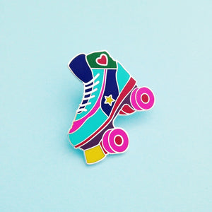 ROLLER SKATE - ENAMEL PIN BADGE BY HAND OVER YOUR FAIRY CAKES