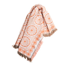 Load image into Gallery viewer, THE NAZAR WOVEN BLANKET IN PEACH BY CAI &amp; JO
