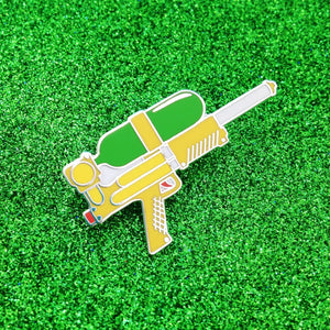 WATER GUN - ENAMEL PIN BADGE BY HAND OVER YOUR FAIRY CAKES