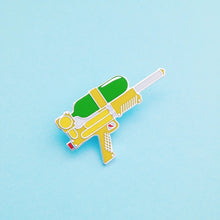 Load image into Gallery viewer, WATER GUN - ENAMEL PIN BADGE BY HAND OVER YOUR FAIRY CAKES
