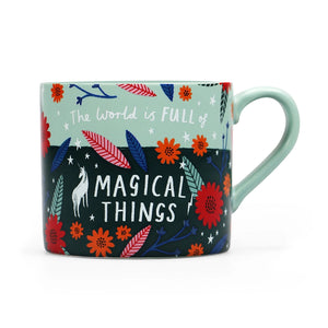 "THE WORLD IS FULL OF MAGICAL THINGS" MUG WITH ARTWORK BY BONBI FOREST