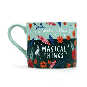 "THE WORLD IS FULL OF MAGICAL THINGS" MUG WITH ARTWORK BY BONBI FOREST